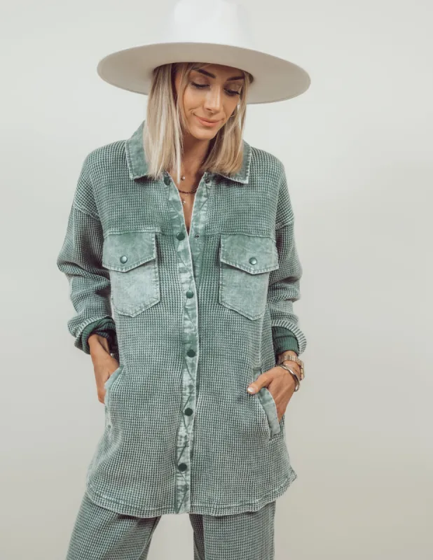 Illiana Waffle Knit Overshirt *COMING SOON* sold by Shop Stevie