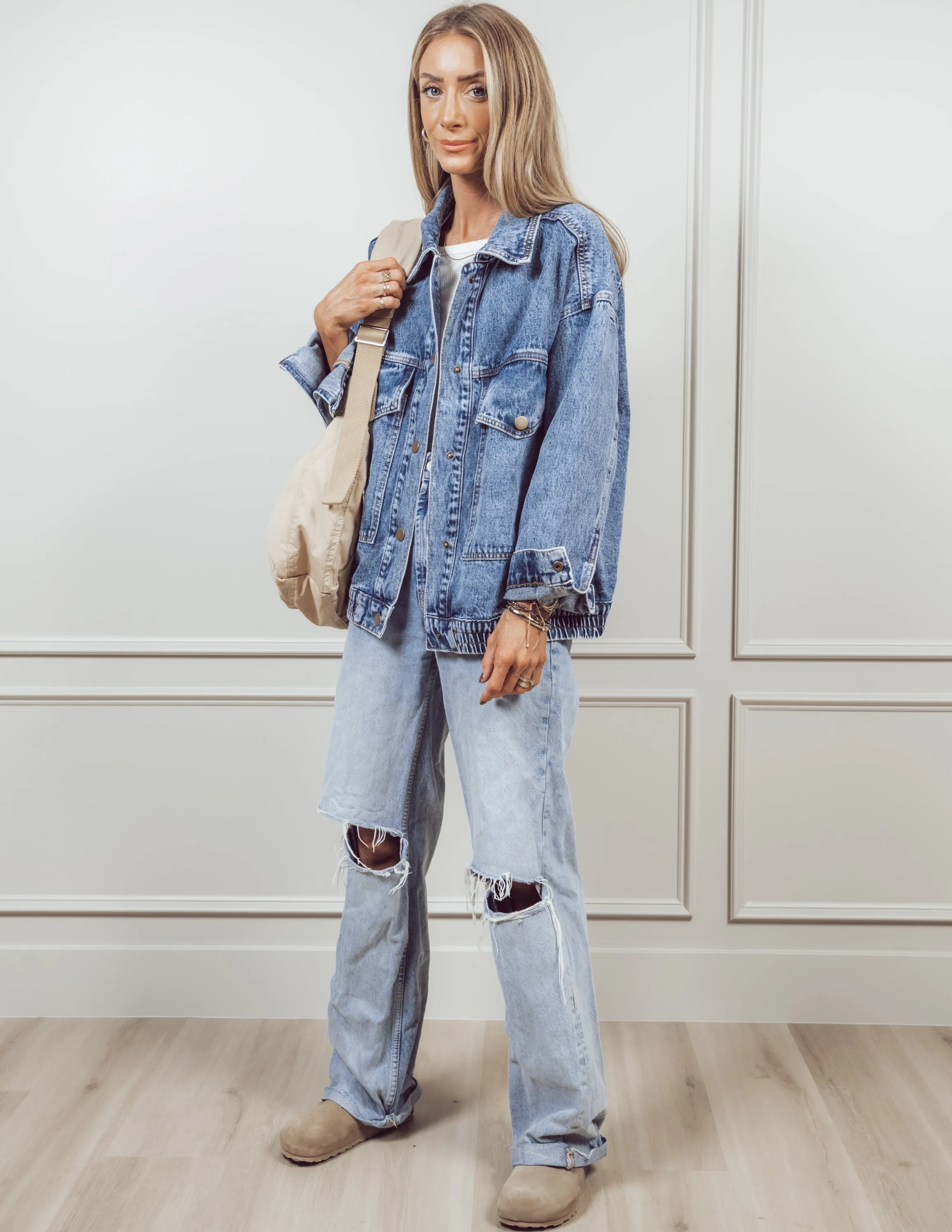 Hailey Oversized Denim Jacket sold by Shop Stevie product image thumbnail 3