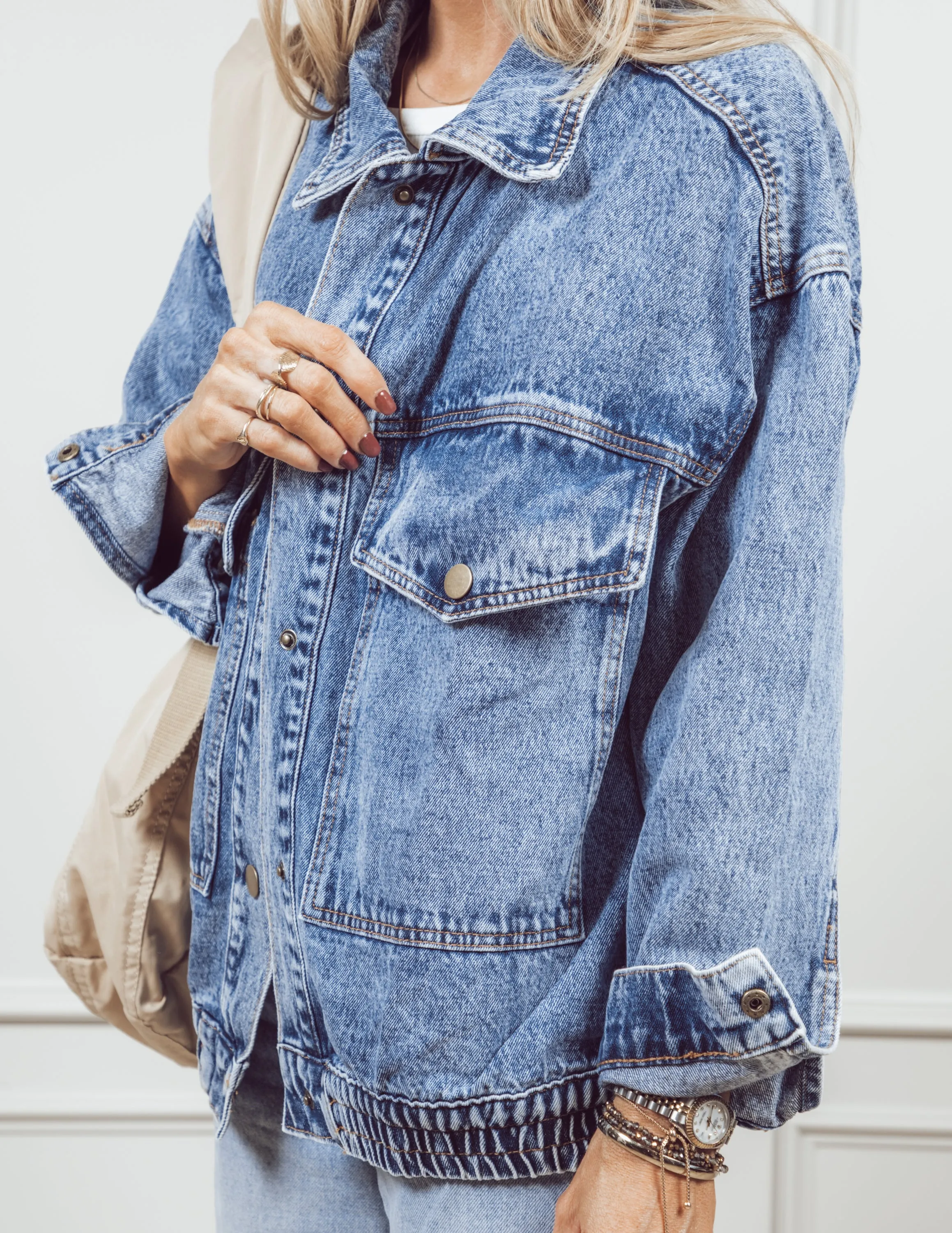 Hailey Oversized Denim Jacket sold by Shop Stevie product image thumbnail 4