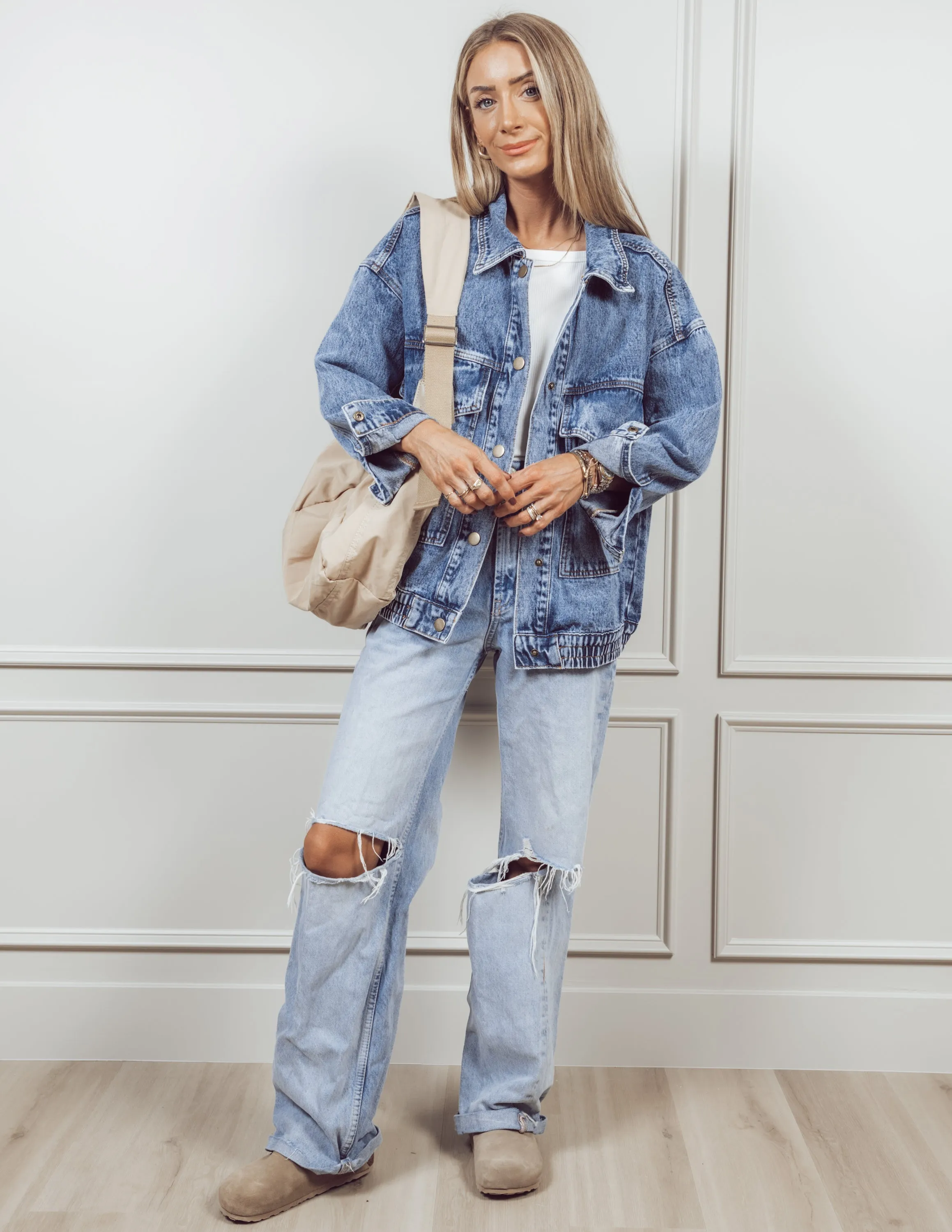 Hailey Oversized Denim Jacket sold by Shop Stevie product image thumbnail 2