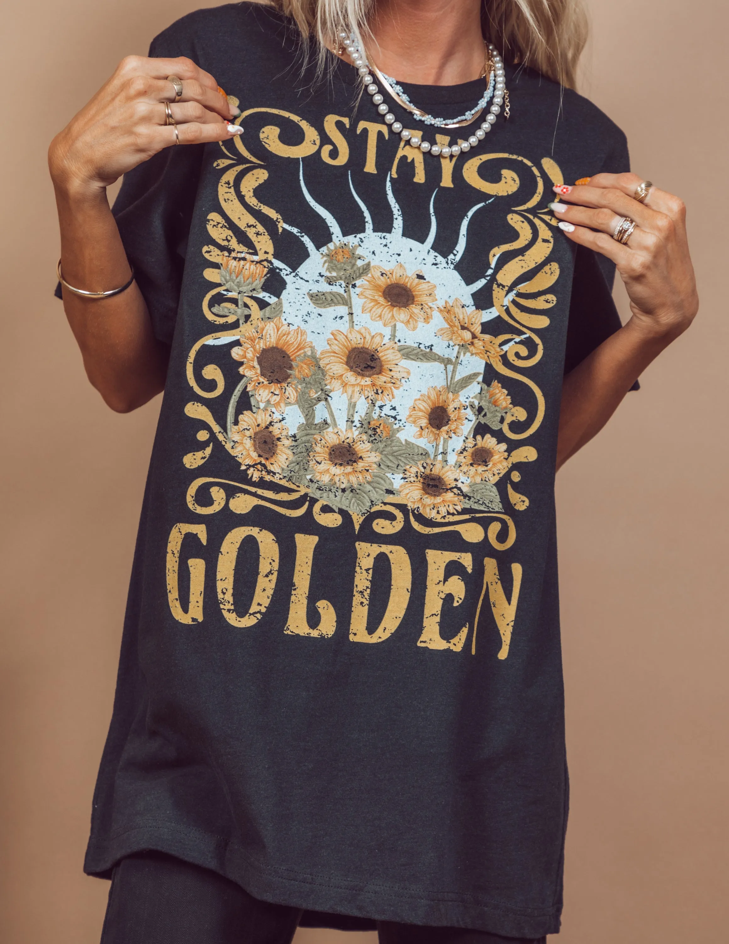 Stay Golden Graphic Tee sold by Shop Stevie product image thumbnail 3