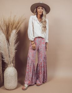 Alison Wide Floral Printed Pants sold by Shop Stevie