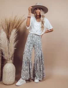 Alison Wide Floral Printed Pants sold by Shop Stevie