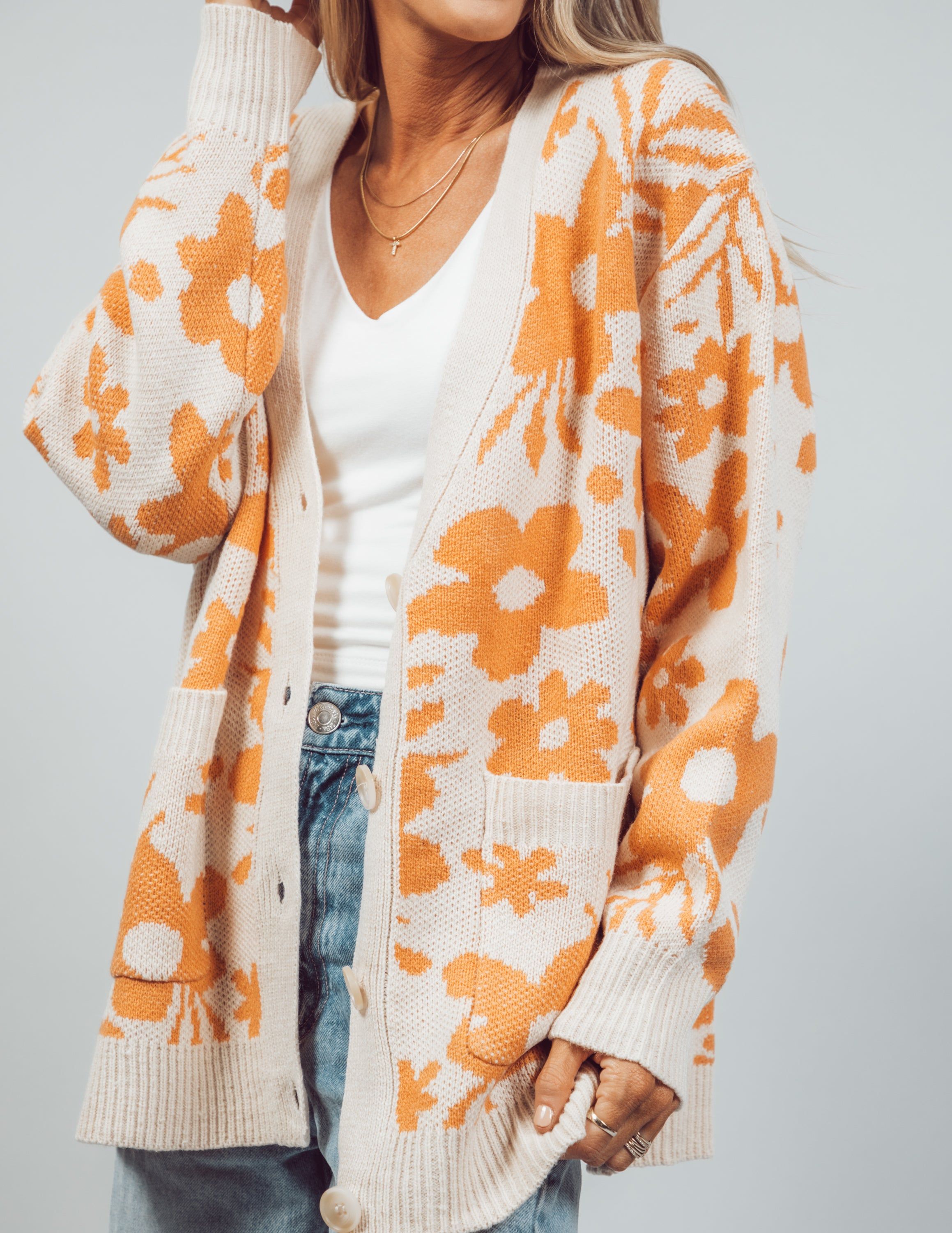 Daisy Printed Cardigan sold by Shop Stevie product image thumbnail 5