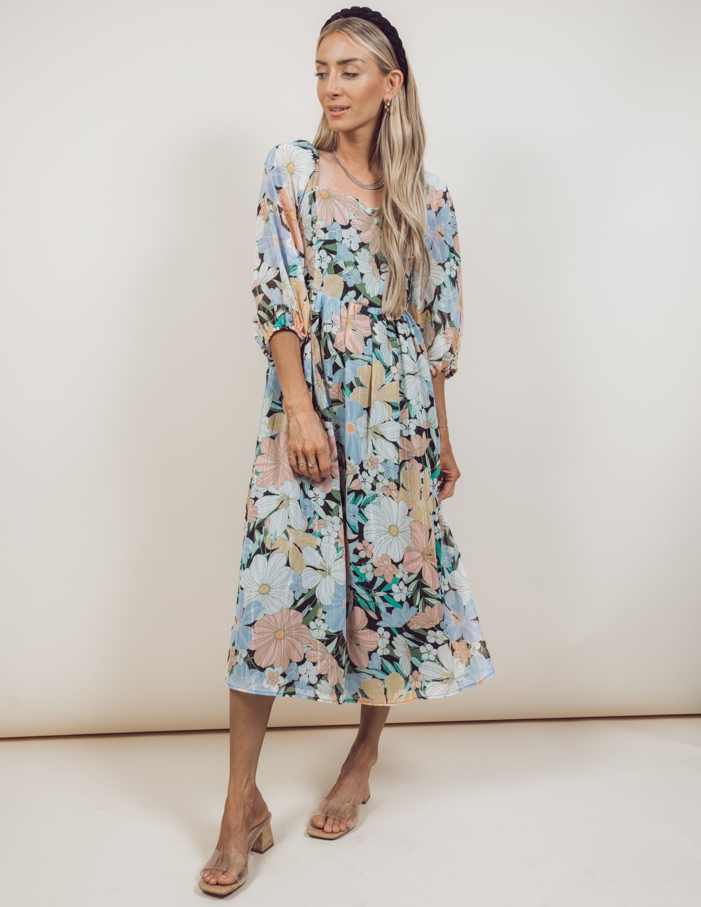 Sylvie Floral Midi Dress *COMING SOON* sold by Shop Stevie product image thumbnail 5