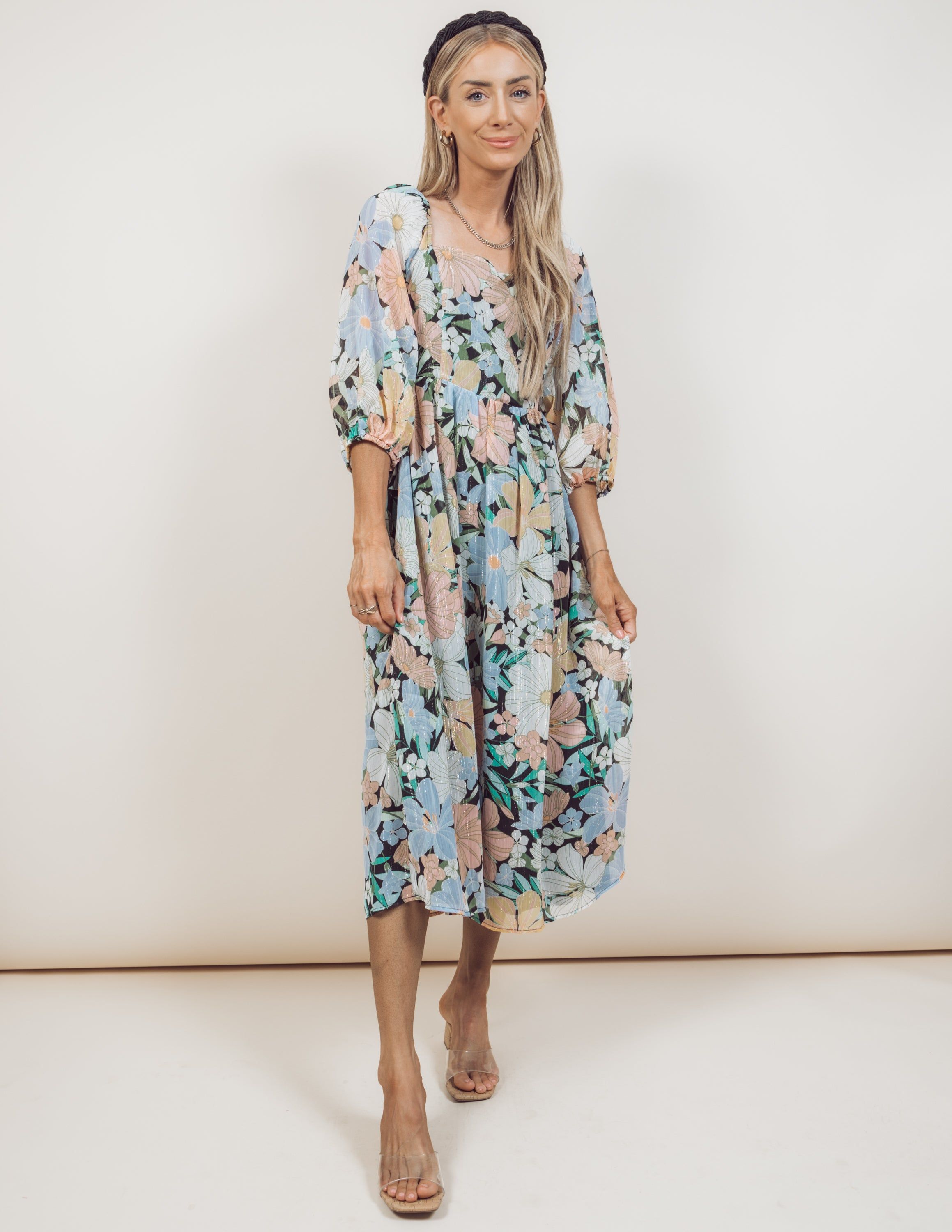Sylvie Floral Midi Dress *COMING SOON* sold by Shop Stevie product image thumbnail 2