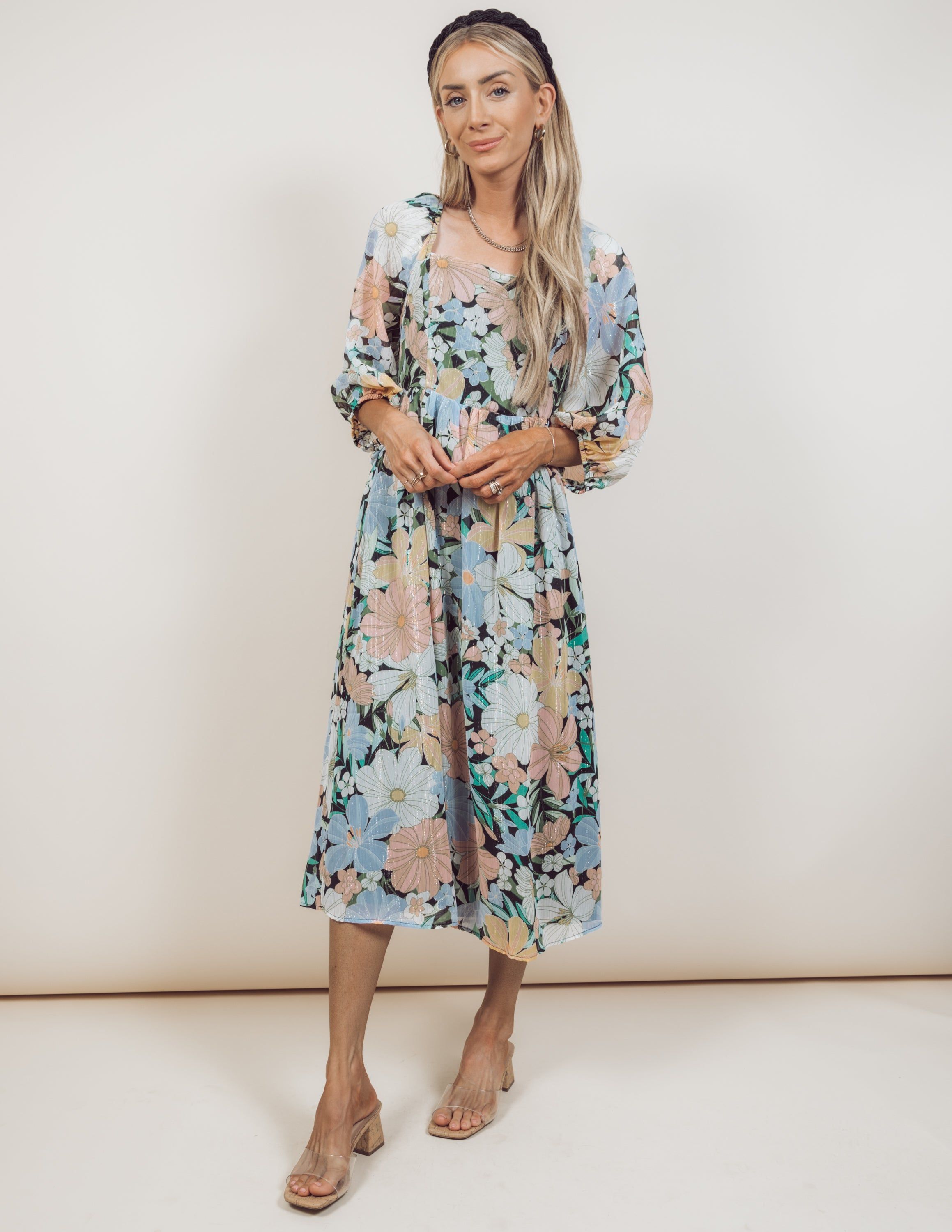 Sylvie Floral Midi Dress *COMING SOON* sold by Shop Stevie