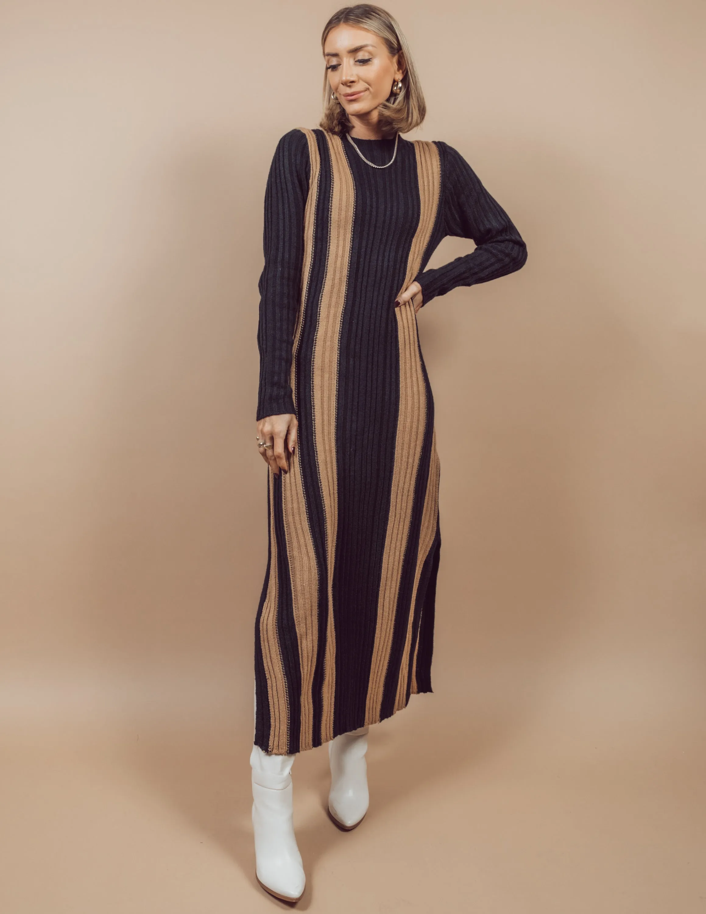 Jen Striped Sweater Dress sold by Shop Stevie product image thumbnail 2