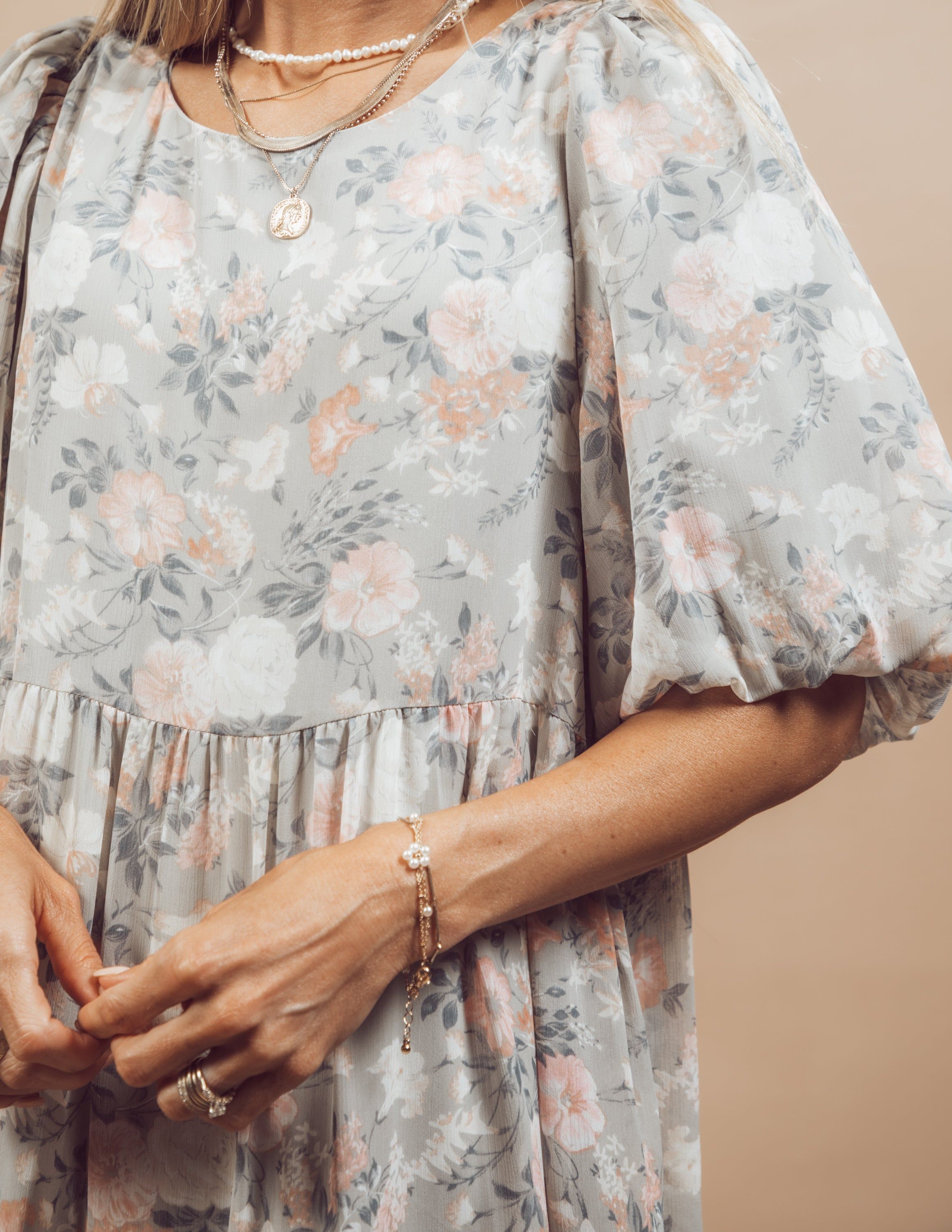 Milani Floral Chiffon Dress sold by Shop Stevie product image thumbnail 5