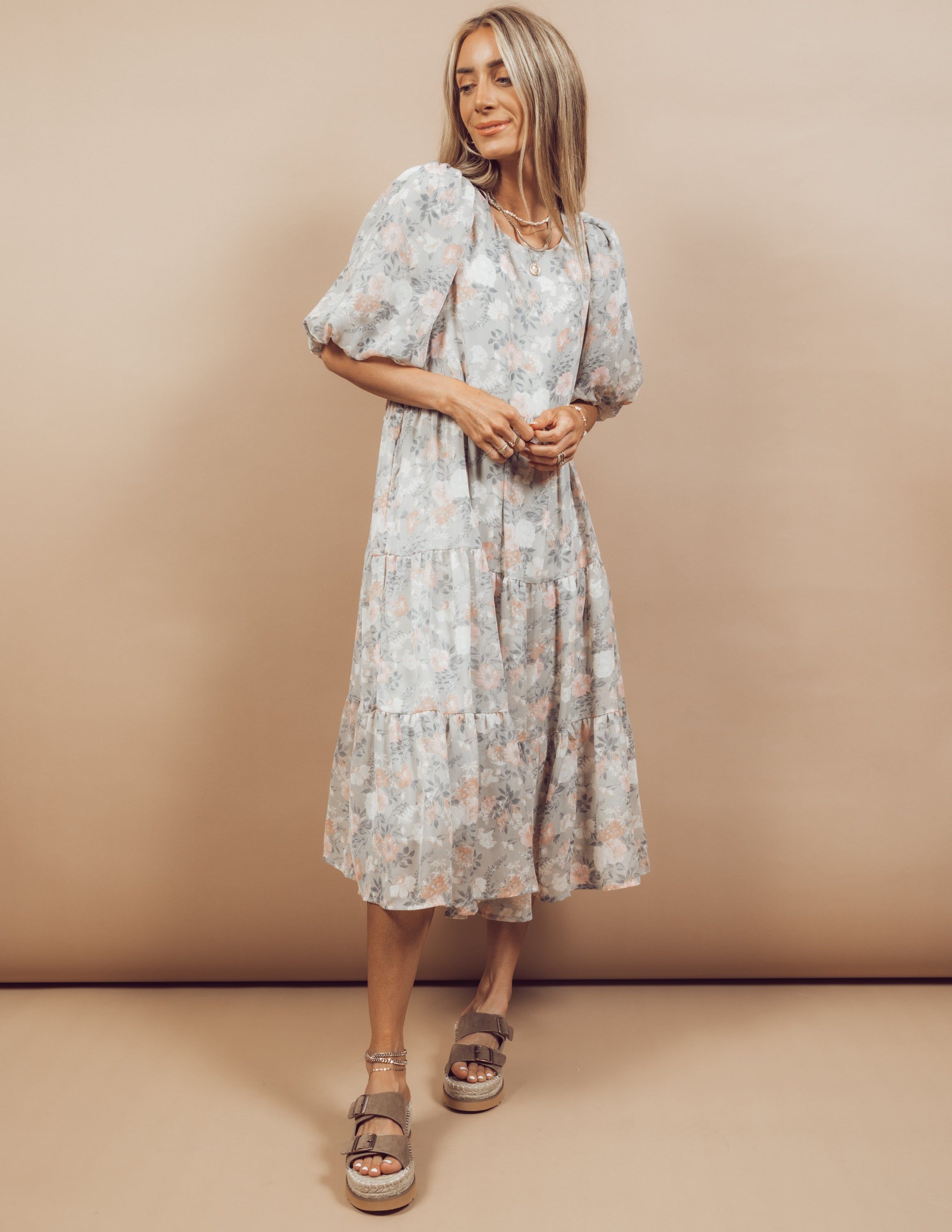 Milani Floral Chiffon Dress sold by Shop Stevie product image thumbnail 3