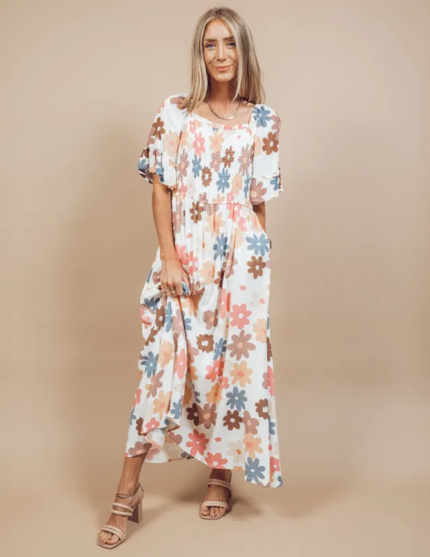 Azariah Floral Midi Dress sold by Shop Stevie