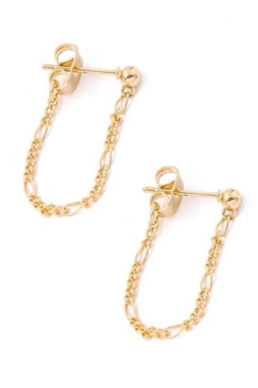 Dainty Chain Link Dangle Earrings sold by Shop Stevie