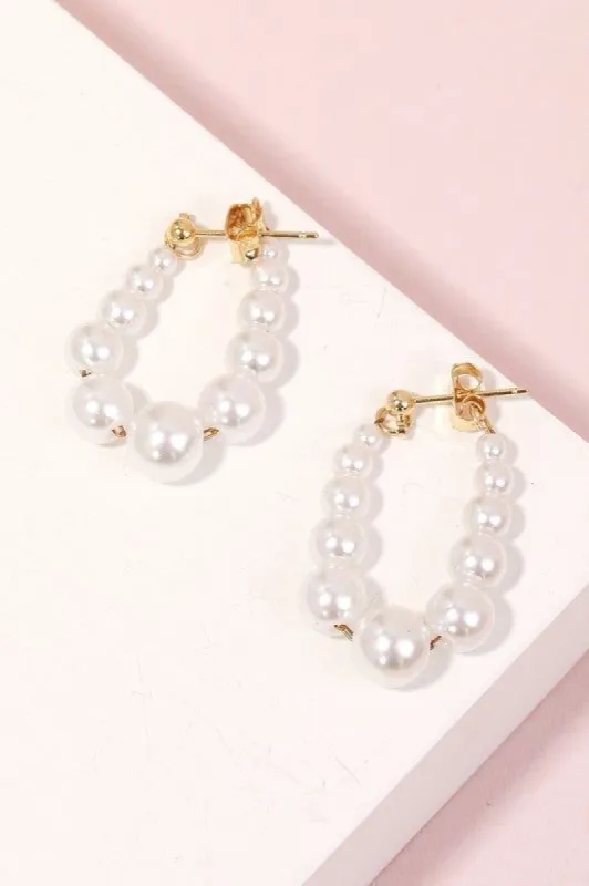 Pearl Beaded Link Earrings sold by Shop Stevie