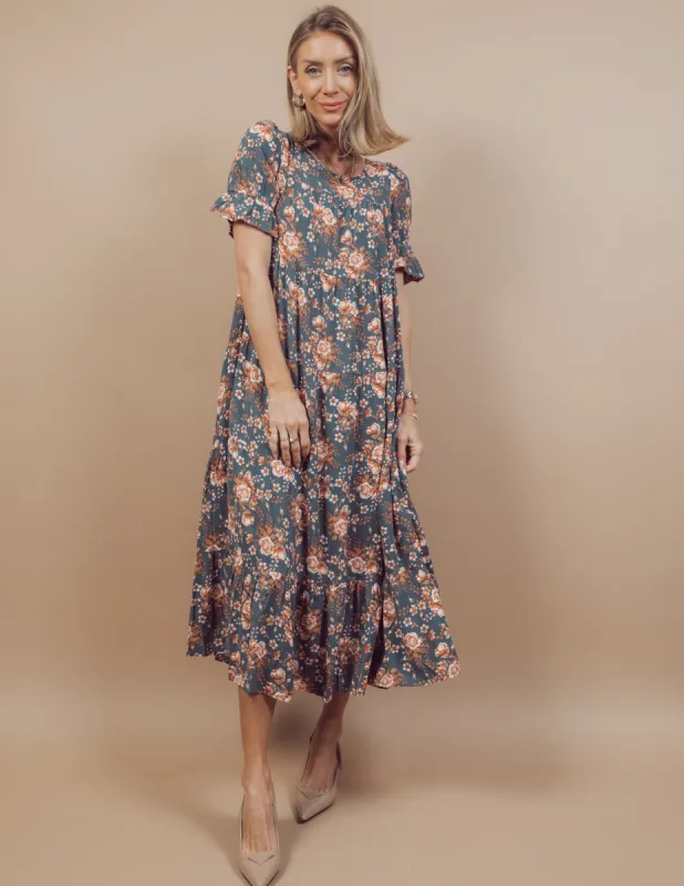 Helene Floral Midi Dress sold by Shop Stevie