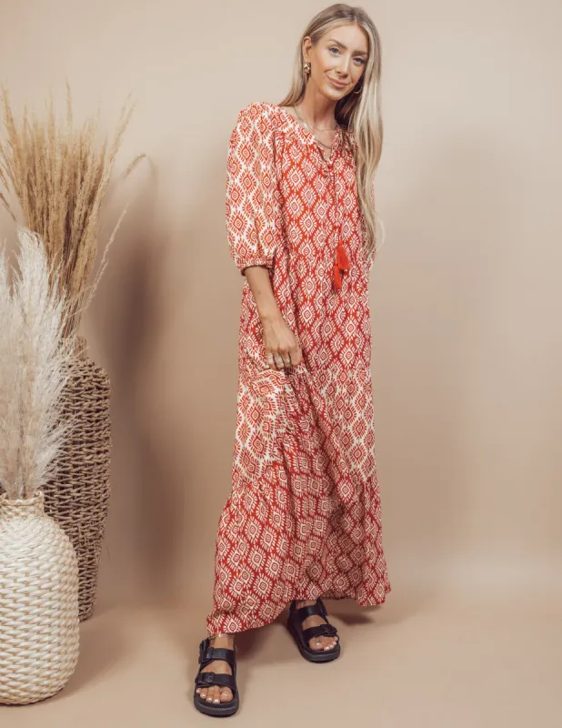 Giavanna Printed Maxi Dress sold by Shop Stevie