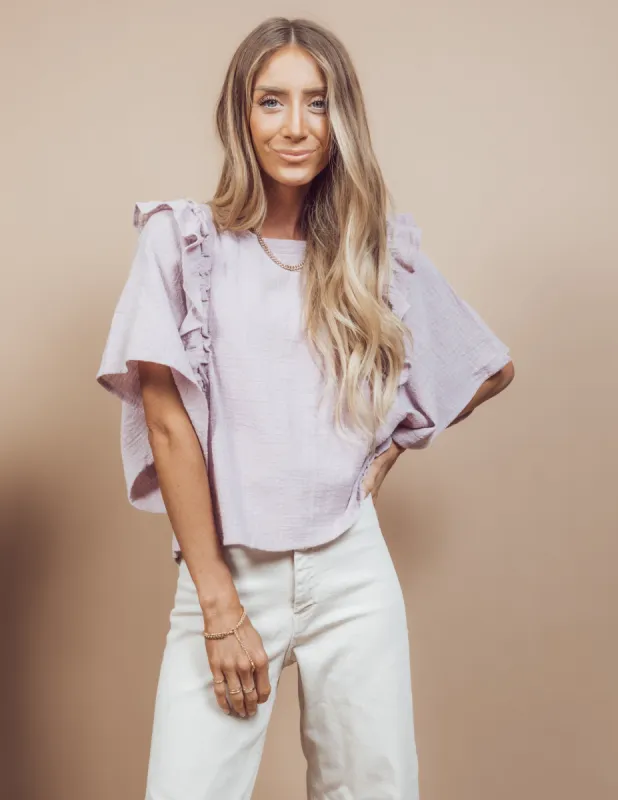 Adalee Ruffle Top sold by Shop Stevie