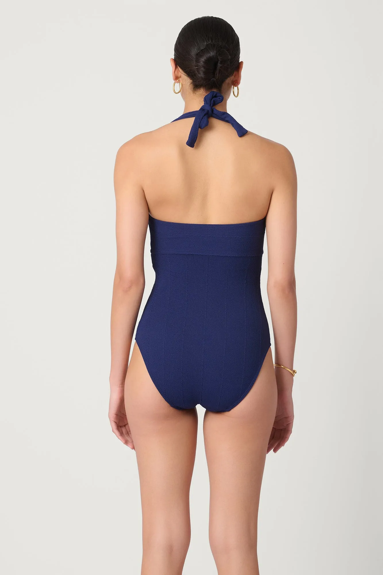 Navy Retro Halter One Piece sold by Shoshanna product image thumbnail 3