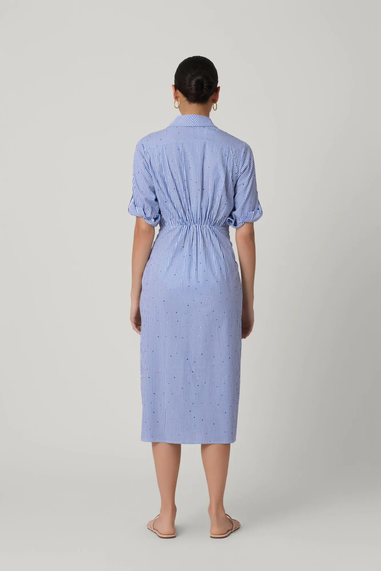 French Blue Tie Shirtdress sold by Shoshanna product image thumbnail 3