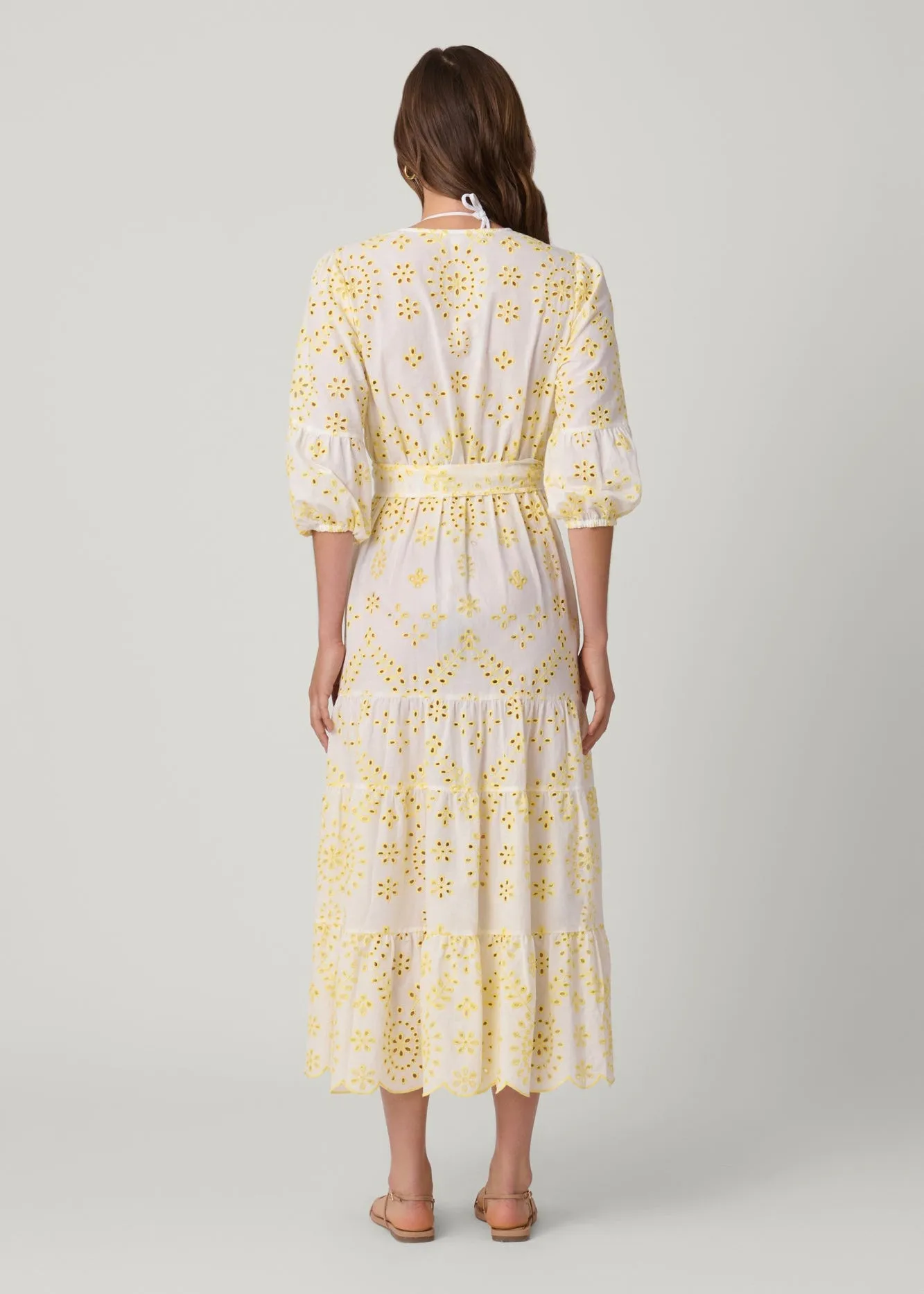 Lemon and White Santorini Dress sold by Shoshanna product image thumbnail 3