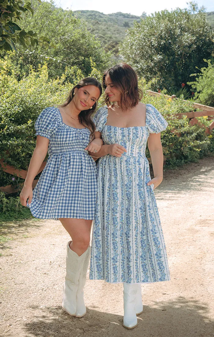 Belle Midi Dress ~ Blue Bliss Stripe sold by Show Me Your MuMu product image thumbnail 5