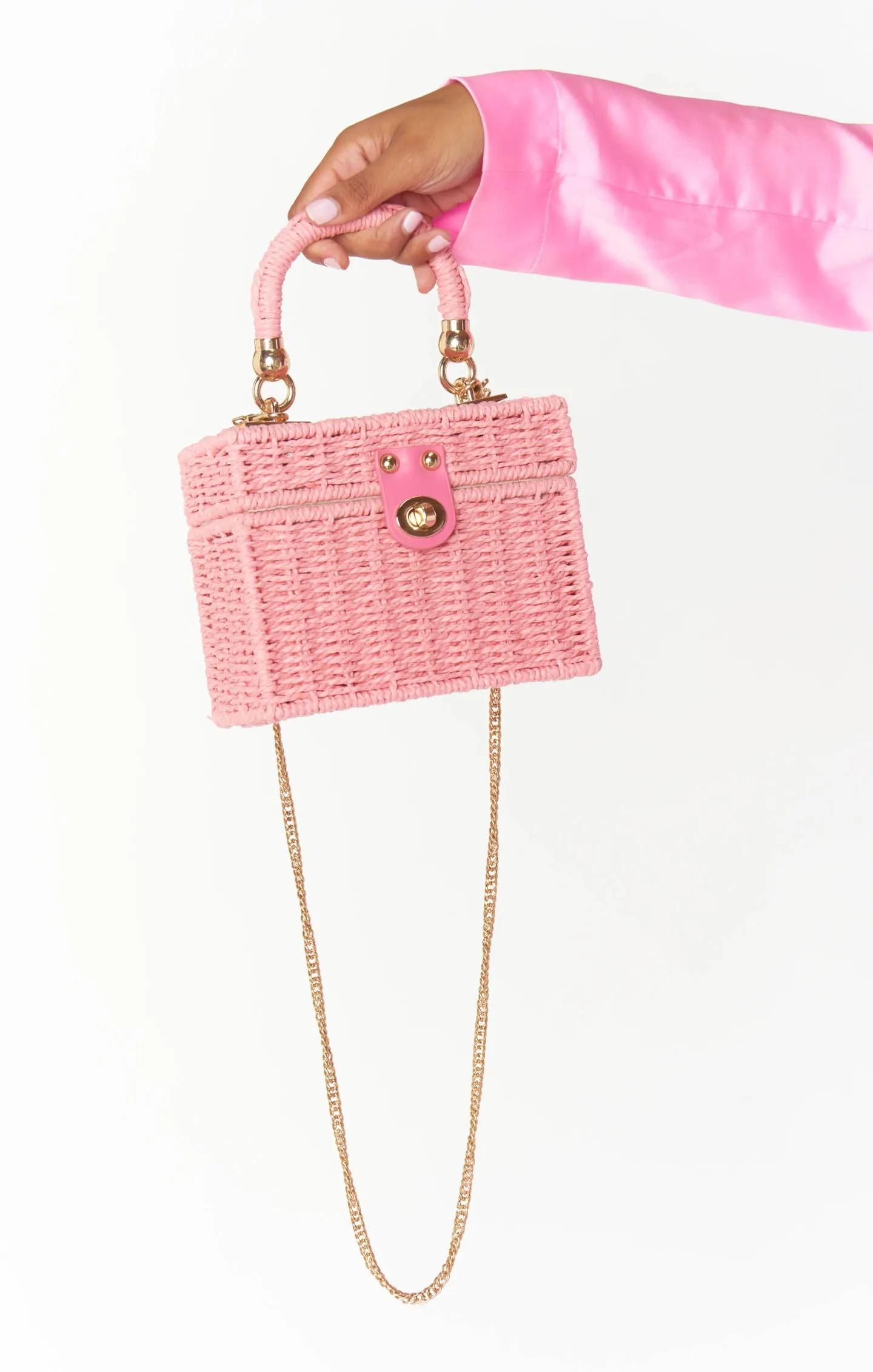 Roxy Rattan Bag ~ Pink sold by Show Me Your MuMu