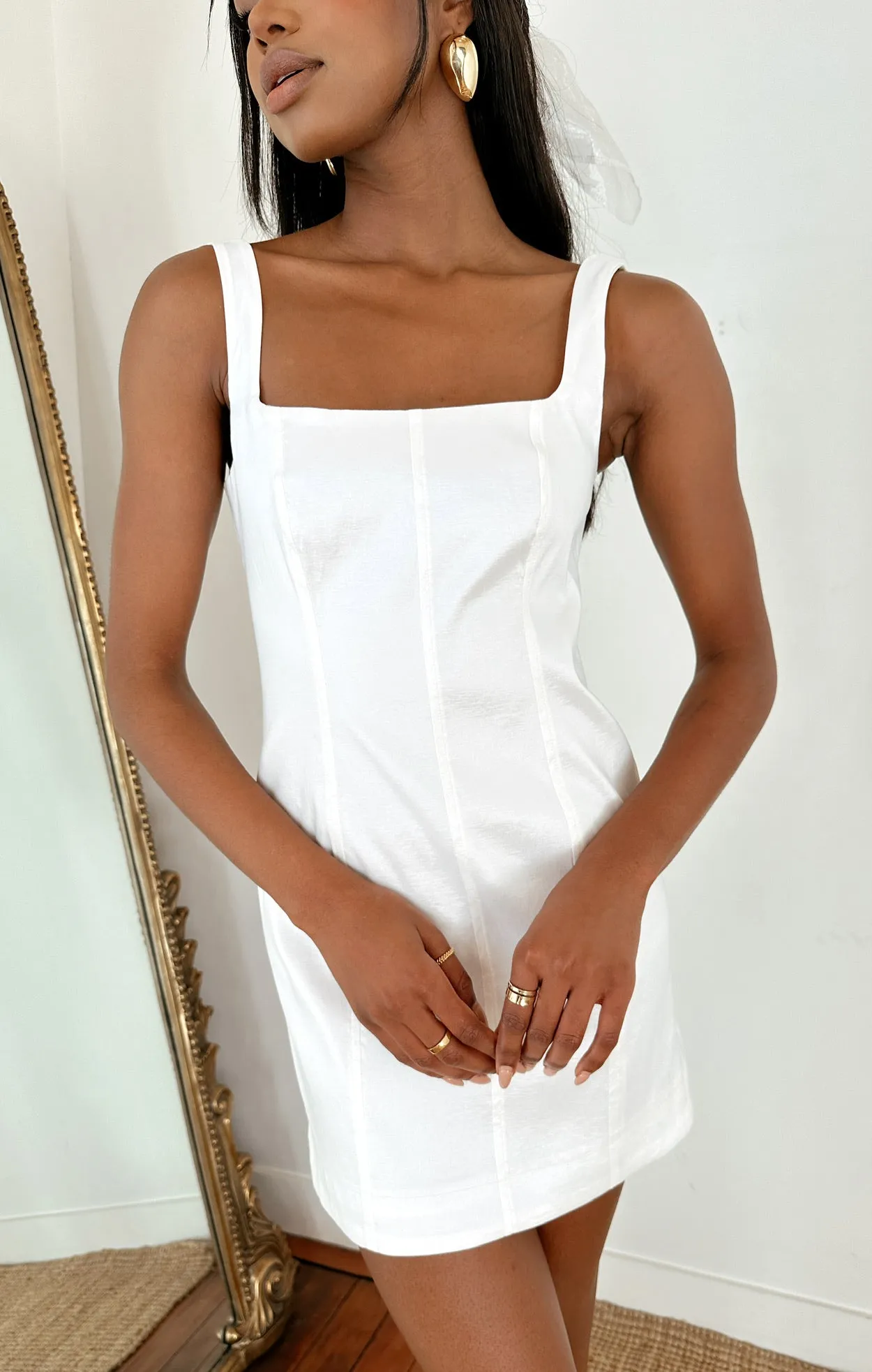 Camille Mini Dress ~ White Taffeta sold by Show Me Your MuMu product image thumbnail 5