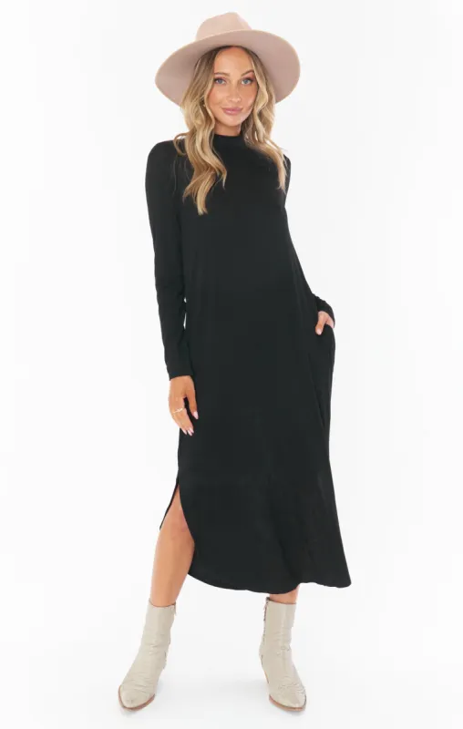 Sutton Midi Dress ~ Black Rib Knit sold by Show Me Your MuMu