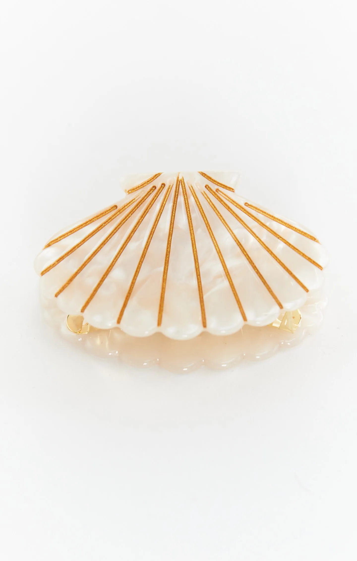 Shell Claw Hair Clip ~ Pearly White sold by Show Me Your MuMu