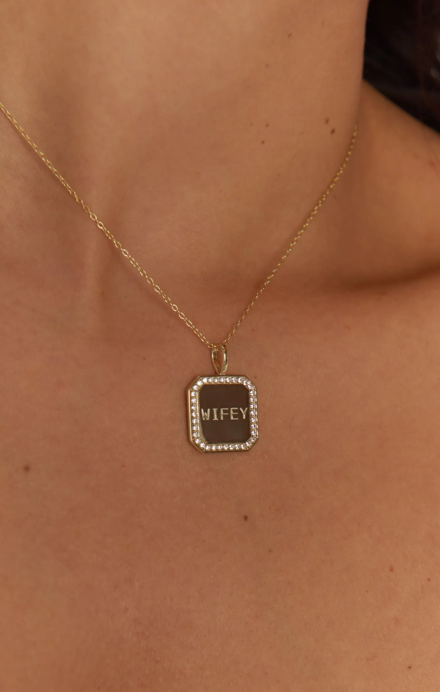 Wifey Necklace ~ 14K Gold Plated sold by Show Me Your MuMu product image thumbnail 3