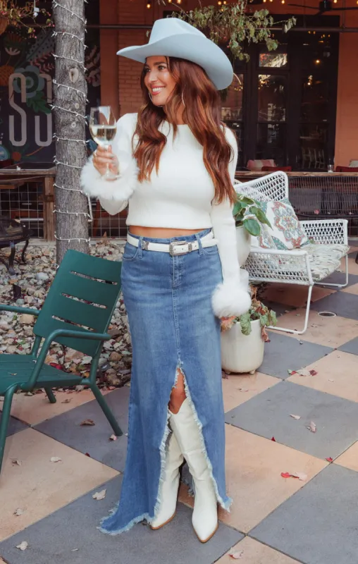 Reba Maxi Skirt ~ Open Seas sold by Show Me Your MuMu