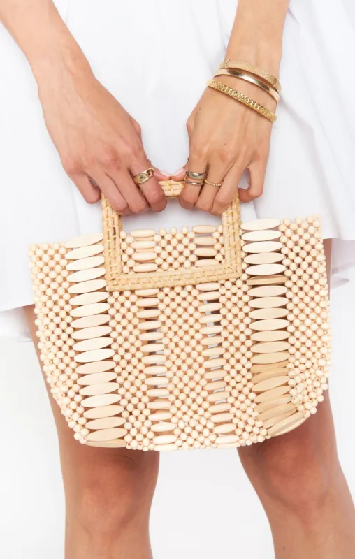 Paradiso Bag ~ Beige Beaded sold by Show Me Your MuMu