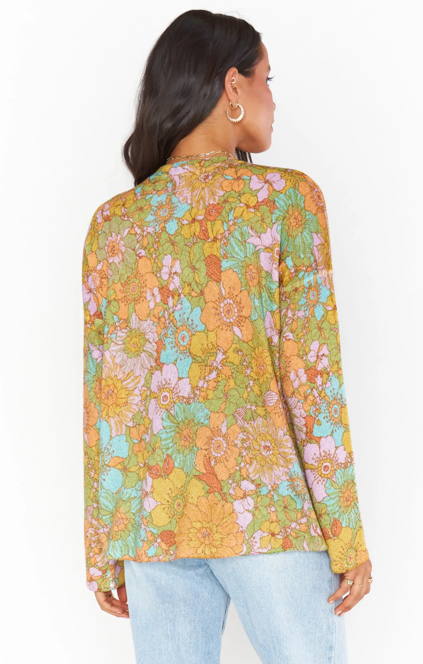 Sue Pocket Sweater ~ Groovy Blooms Knit sold by Show Me Your MuMu product image thumbnail 3