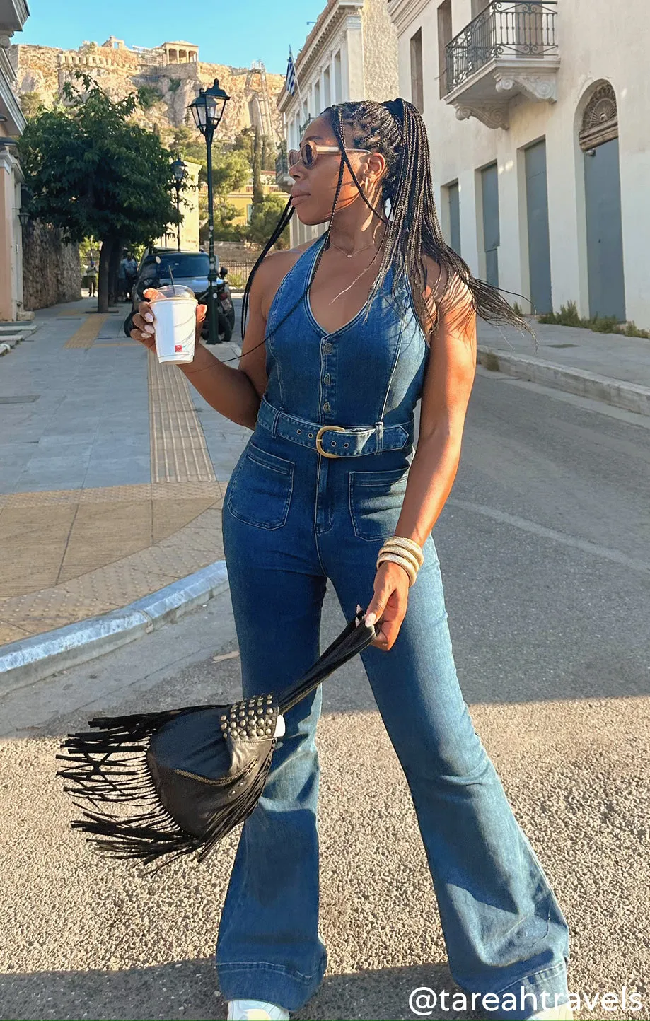 Fort Worth Jumpsuit ~ Ridge Blue sold by Show Me Your MuMu product image thumbnail 4