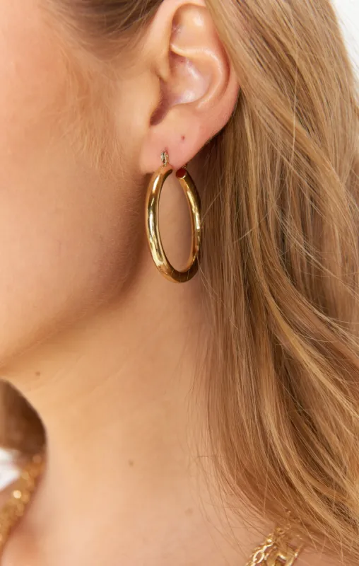 Luv AJ Chiara Tube Hoops ~ Gold sold by Show Me Your MuMu