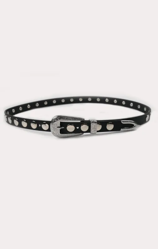 Petit Moments Phoenix Disco Stud Belt ~ Black/Silver sold by Show Me Your MuMu