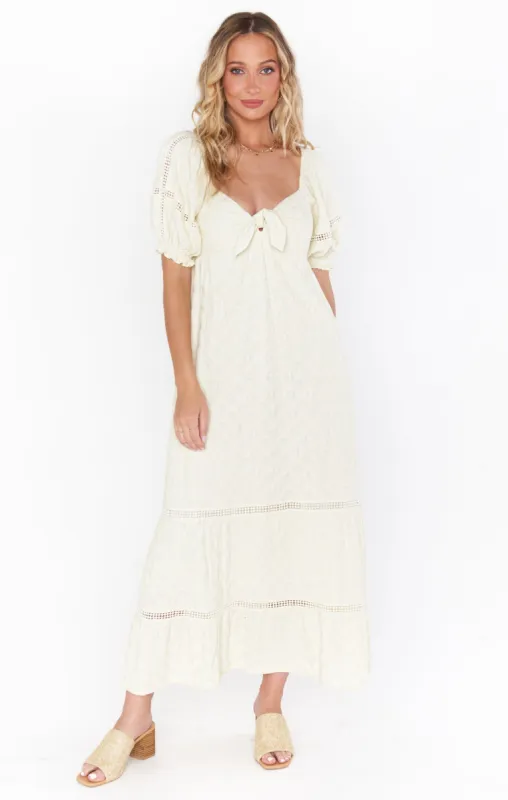 Zen Midi Dress ~ Midsummer Ivory sold by Show Me Your MuMu