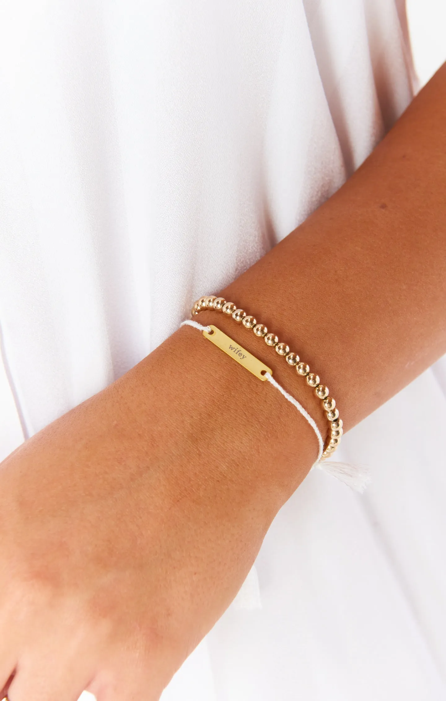 Wifey Bracelet ~ White sold by Show Me Your MuMu product image thumbnail 2