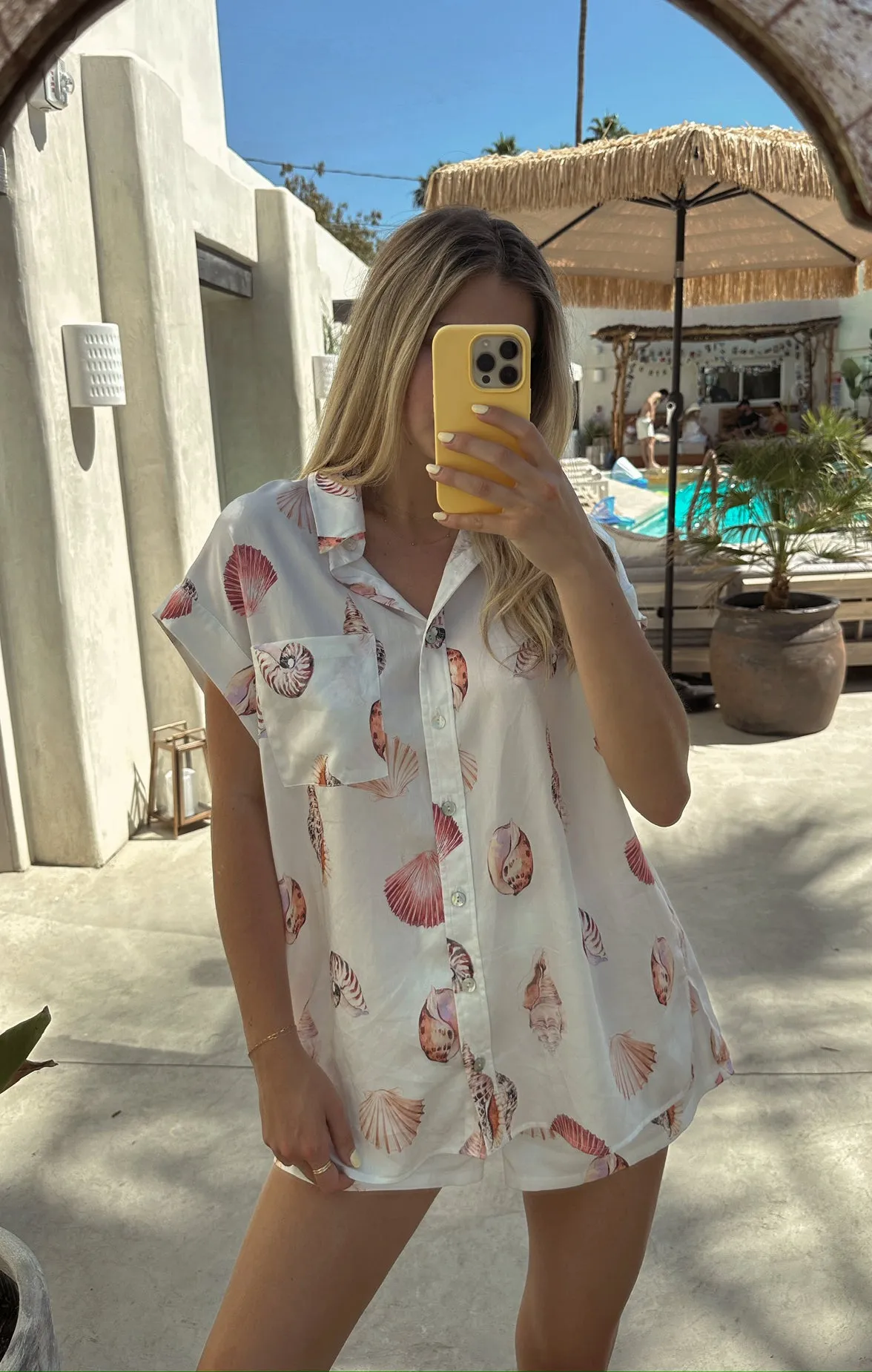 Day Dream PJ Set ~ White Shell Luxe Satin sold by Show Me Your MuMu product image thumbnail 2