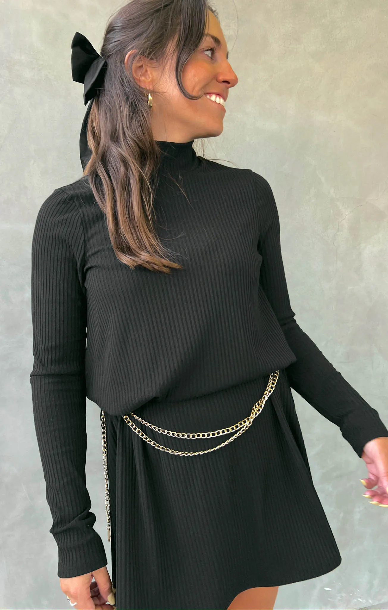 Tammy Turtleneck Dress ~ Winter Rib Black sold by Show Me Your MuMu product image thumbnail 2