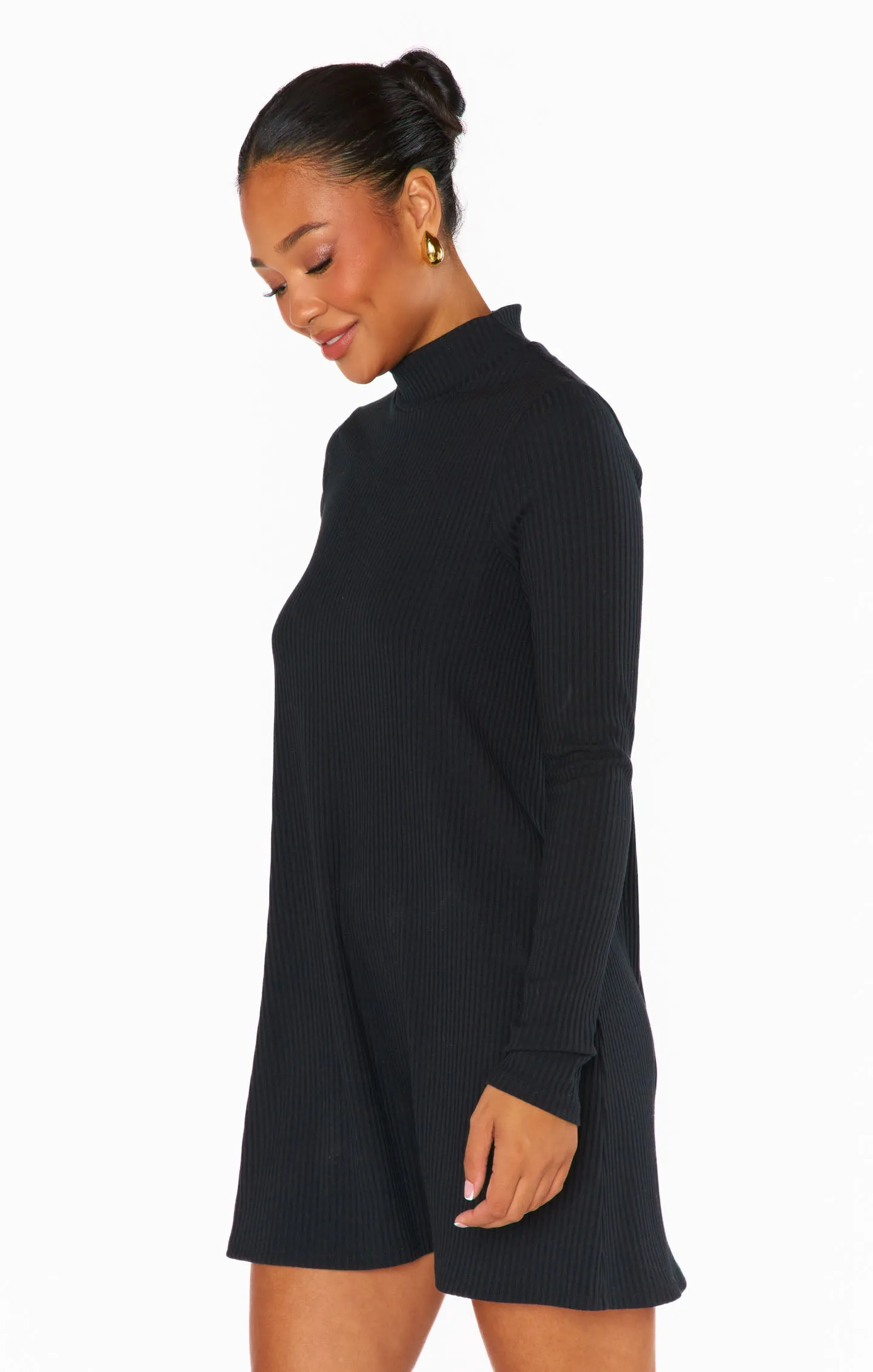 Tammy Turtleneck Dress ~ Winter Rib Black sold by Show Me Your MuMu product image thumbnail 5
