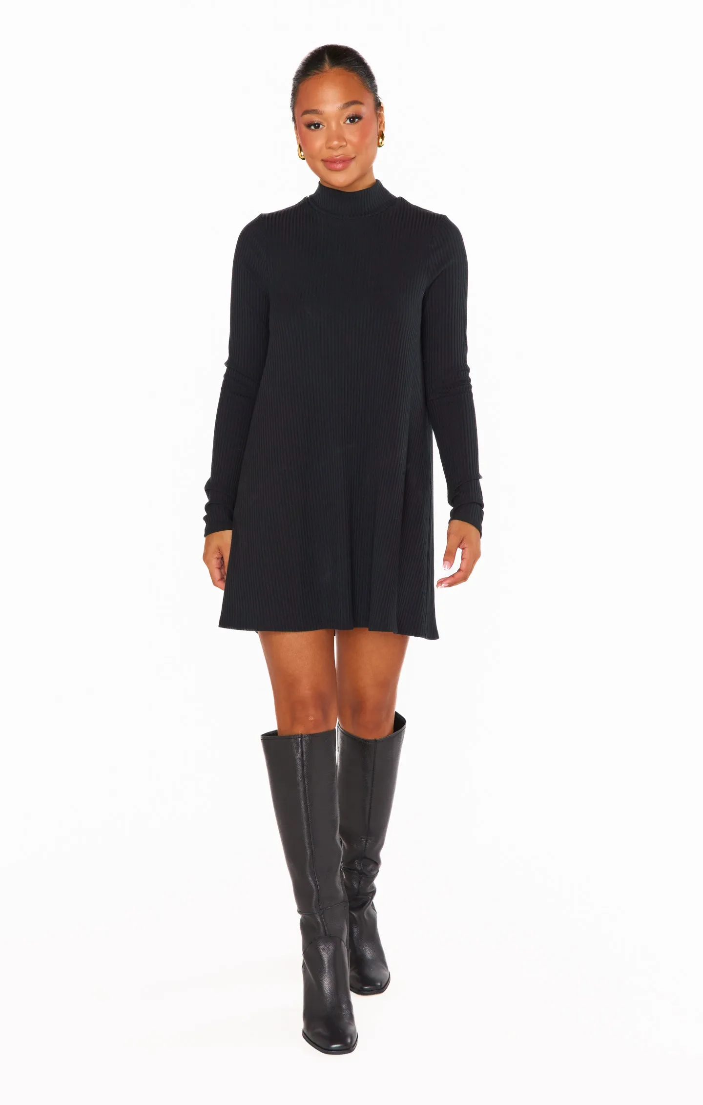 Tammy Turtleneck Dress ~ Winter Rib Black sold by Show Me Your MuMu product image thumbnail 3