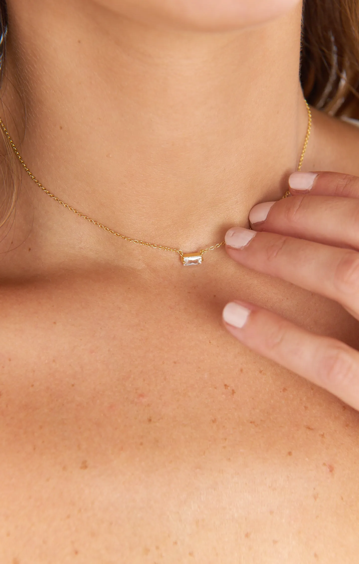 Gorjana Amara Solitaire Necklace ~ 18K Gold Plated sold by Show Me Your MuMu