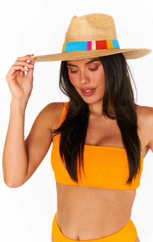 Sunshine Tienda Sandra Palm Hat ~ Rainbow sold by Show Me Your MuMu