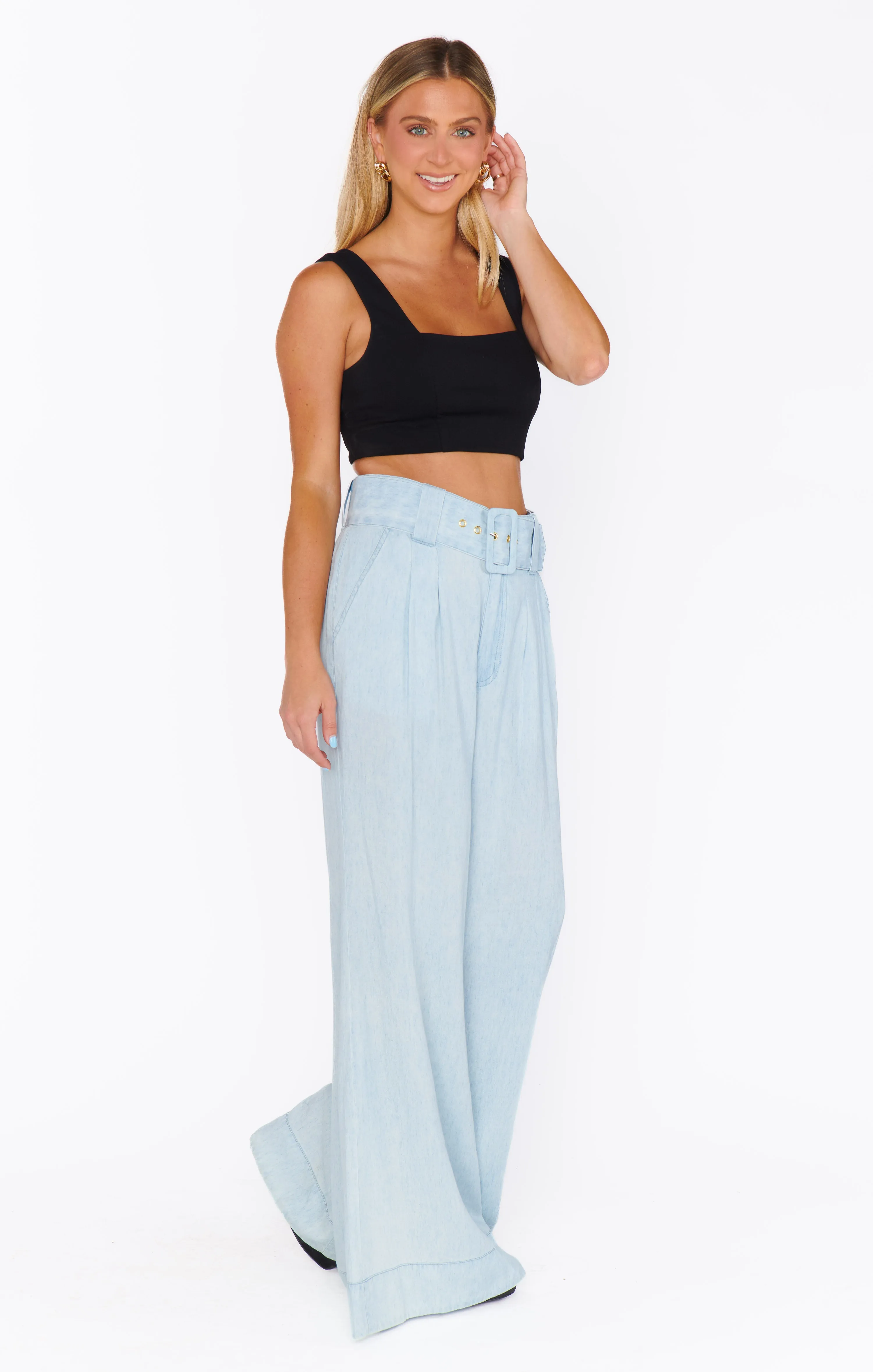 Rollins Pants ~ Anchor Chambray sold by Show Me Your MuMu product image thumbnail 4