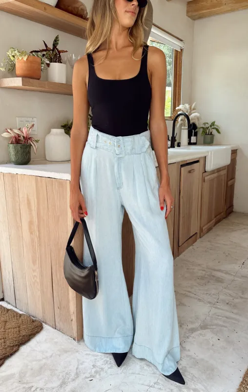 Rollins Pants ~ Anchor Chambray sold by Show Me Your MuMu