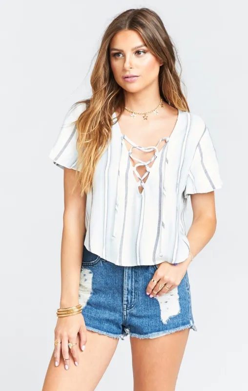 Oasis Lace Up Crop sold by Show Me Your MuMu