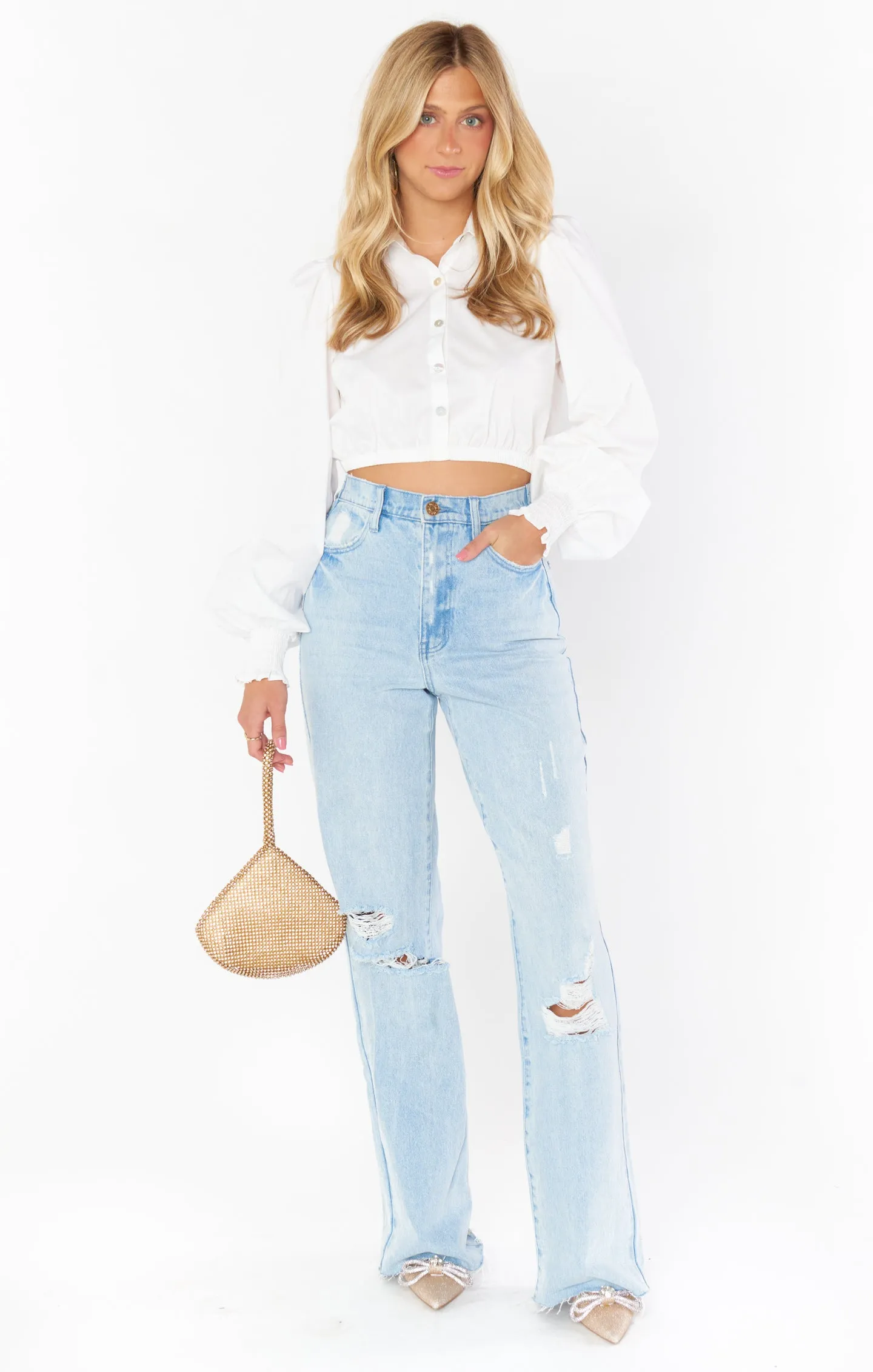 Count On Me Collared Top ~ White Poplin sold by Show Me Your MuMu product image thumbnail 2