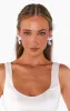 Bow Drop Pearl Earrings ~ White sold by Show Me Your MuMu