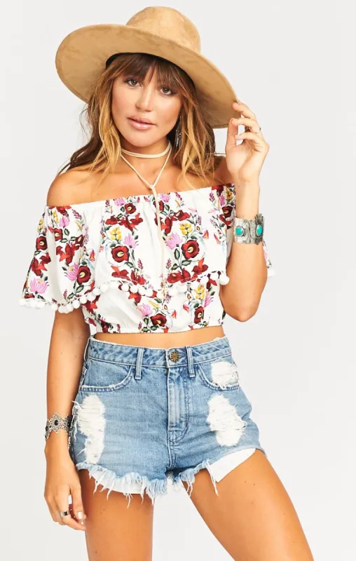 Teagan Pom Pom Crop Top sold by Show Me Your MuMu