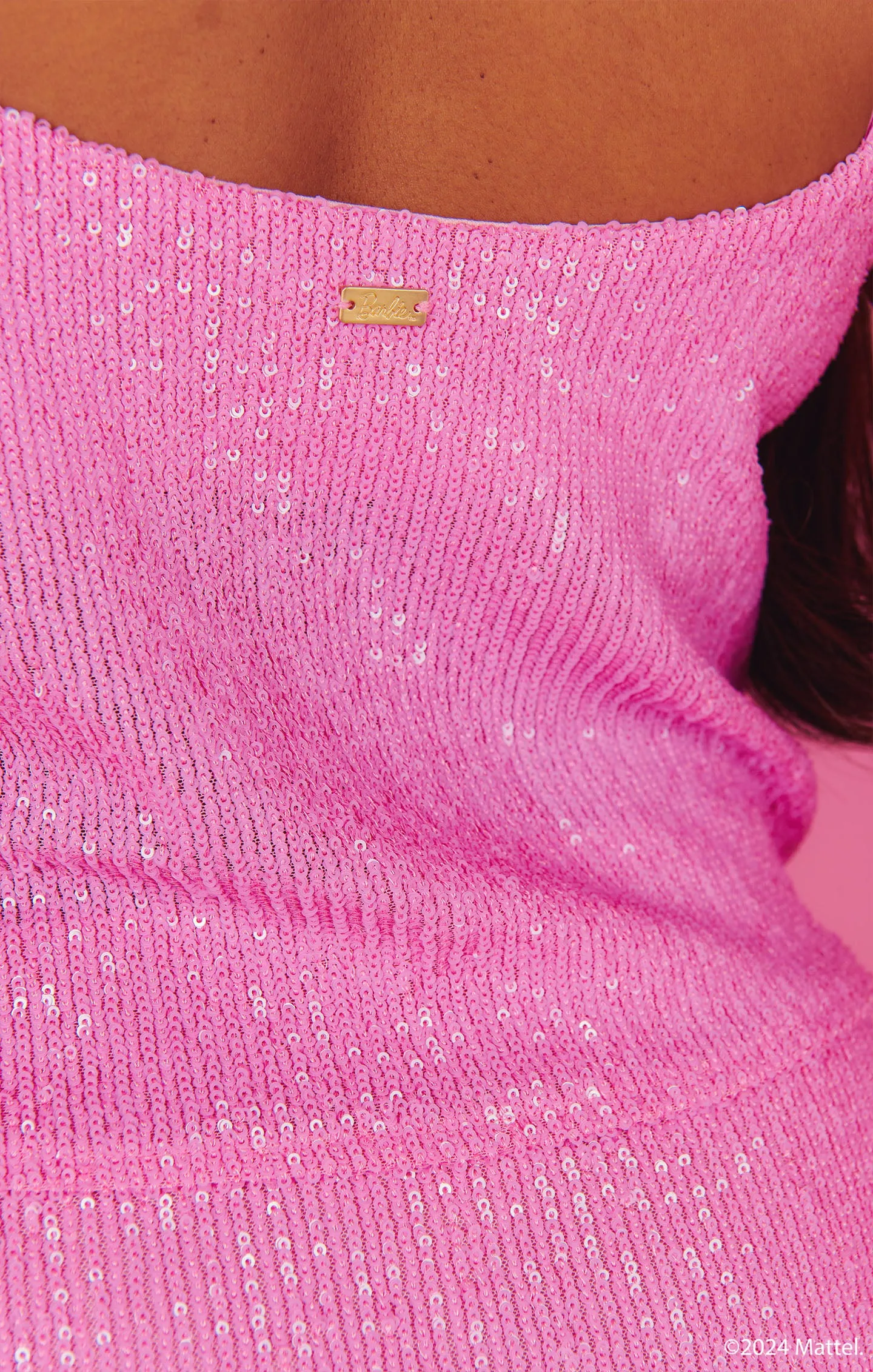 RSVP Top ~ Barbie™ Pink Sequins sold by Show Me Your MuMu product image thumbnail 3